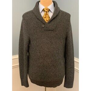 Banana Republic Shawl Sweater Mens L Long Sleeve Wool Blend Knit Pullover